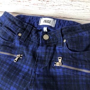 Paige Skinny Jeans Size 26 Plaid